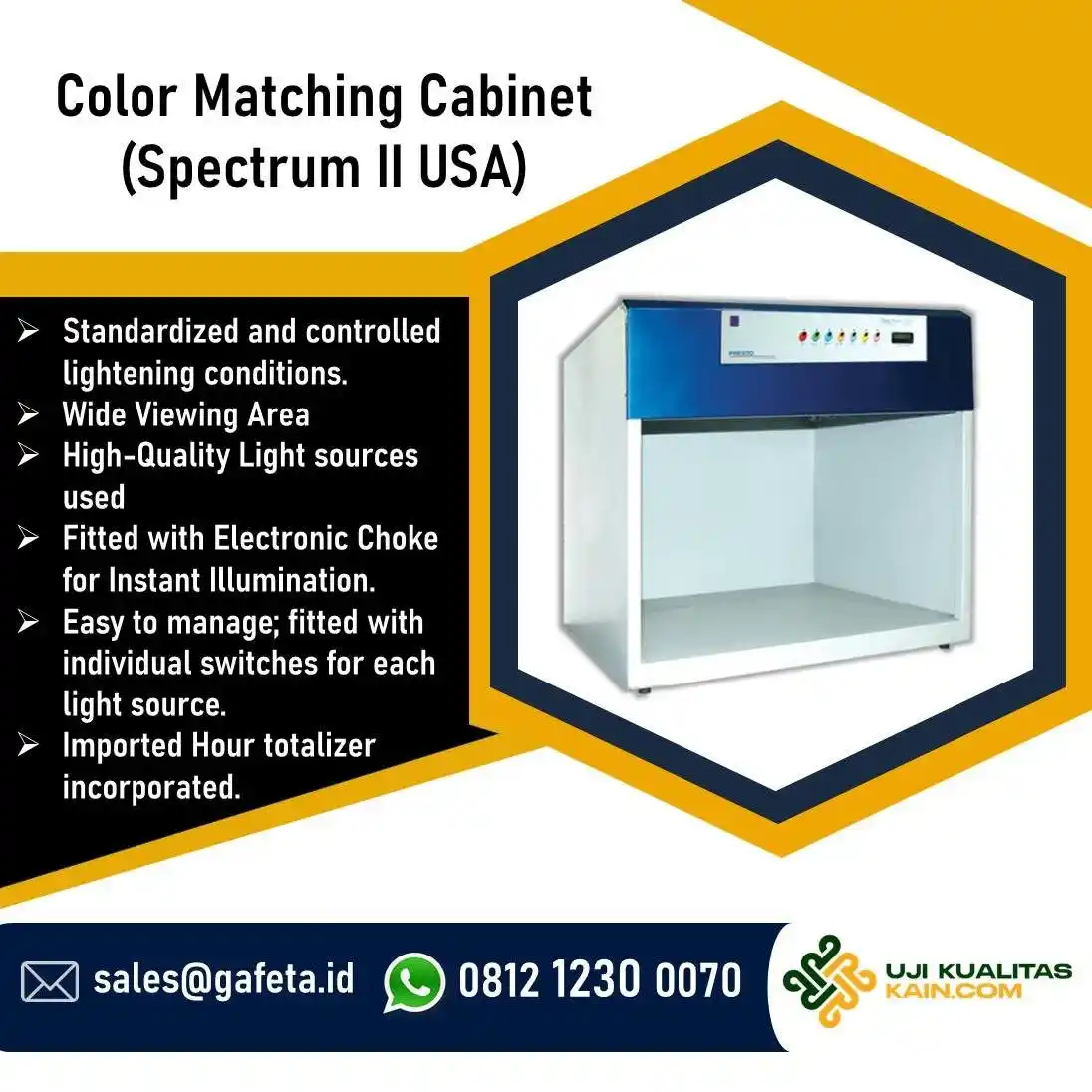 Color Matching Cabinet Spectrum USA: Uji Warna Standar Pasar Amerika