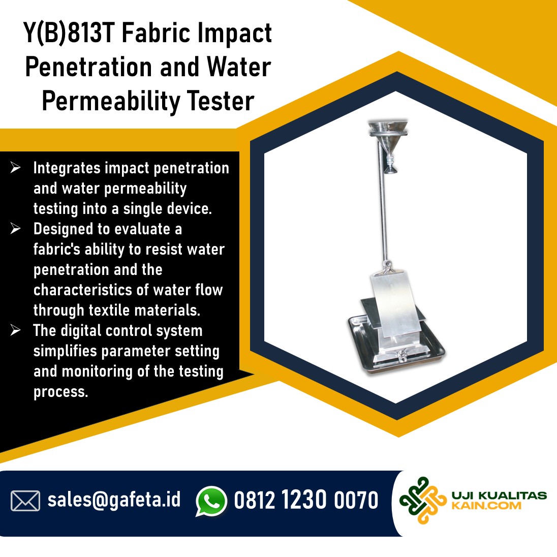 Jual Fabric Impact Penetration and Water Permeability Tester Y(B)813T