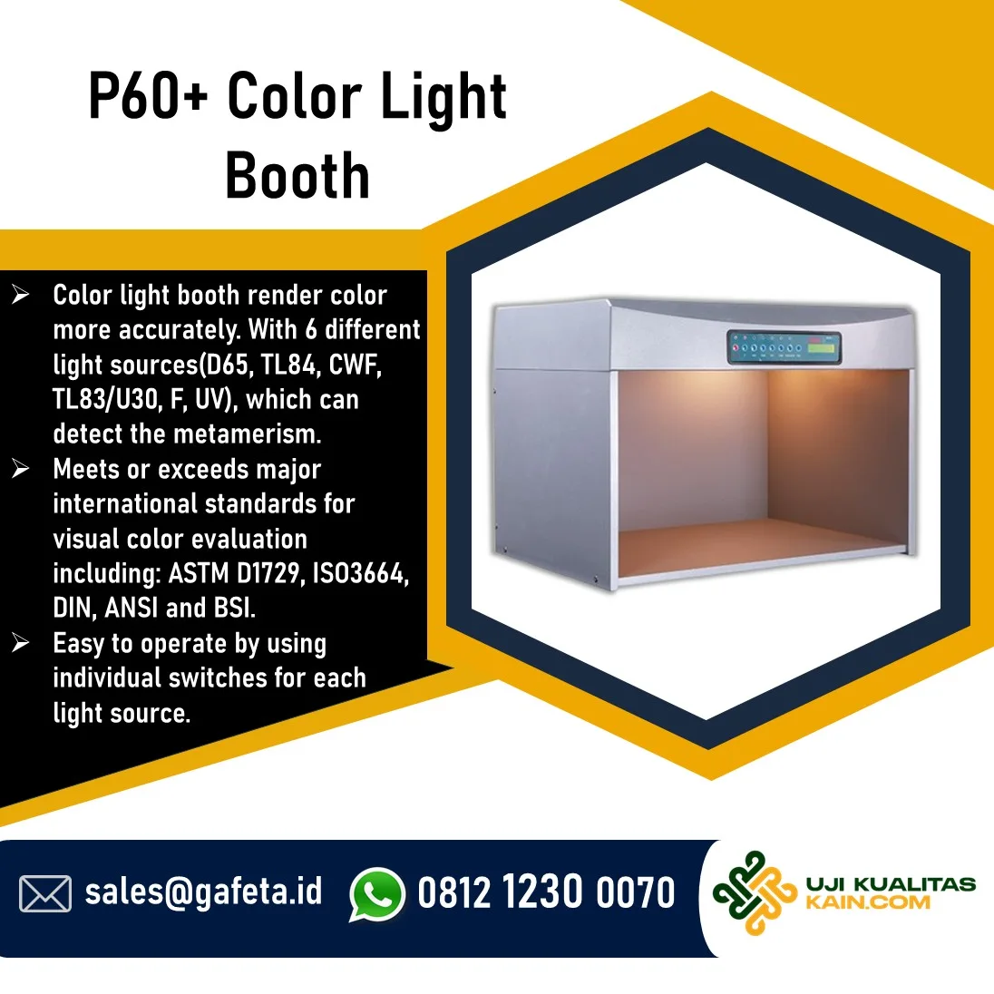 Color Light Booth P60+ untuk Colour Matching