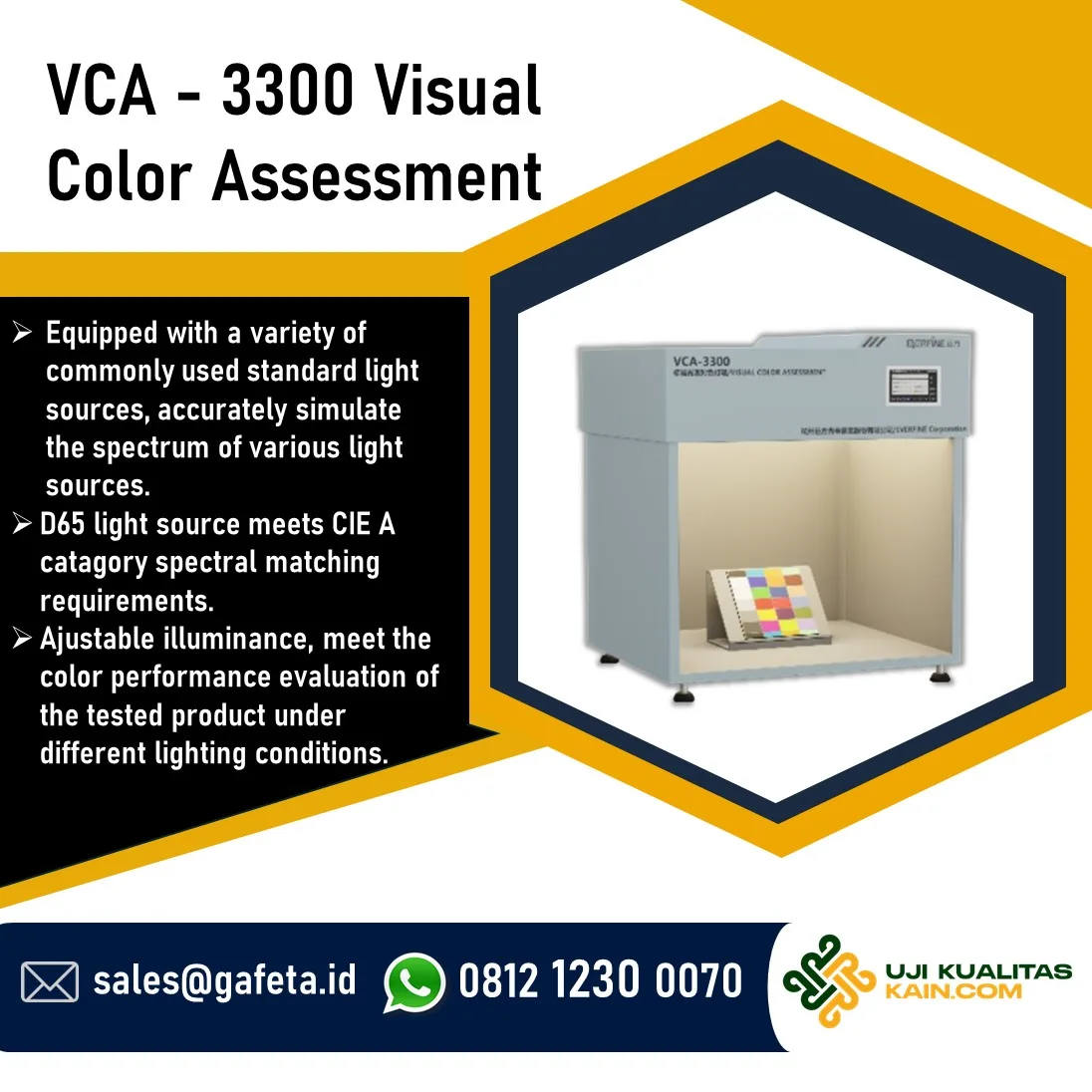 Jual Light Source Box Visual Color Assesment VCA-3300